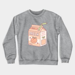 Cute Peach Milk Carton Box Crewneck Sweatshirt